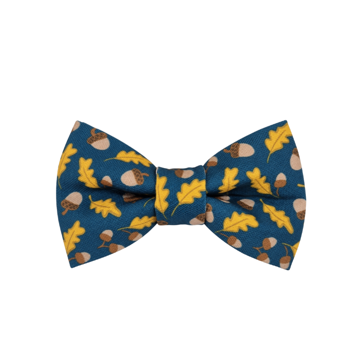Golden Leaves & Acorns Over-the-collar Bow