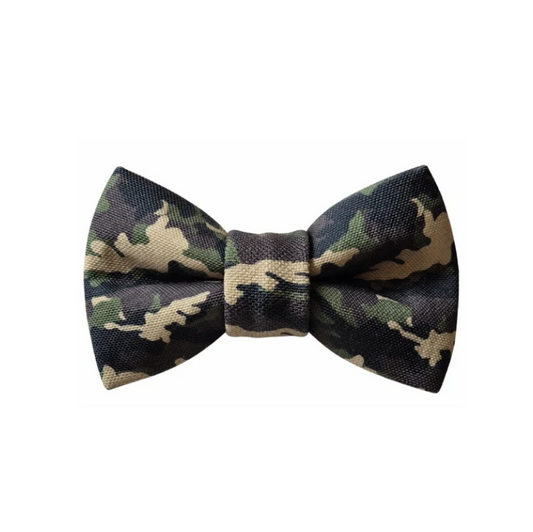 Green Camo Over-the-collar Bow