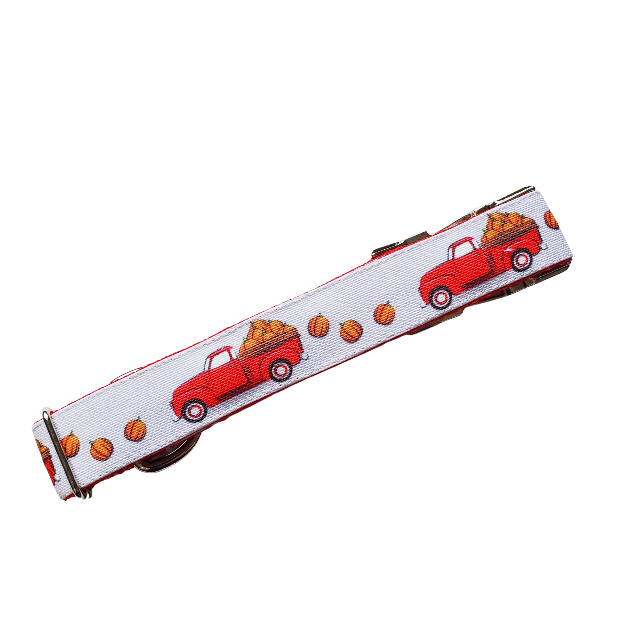 Red Trucks & Pumpkins Dog Collar