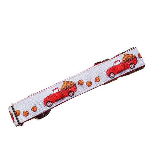 Red Trucks & Pumpkins Dog Collar