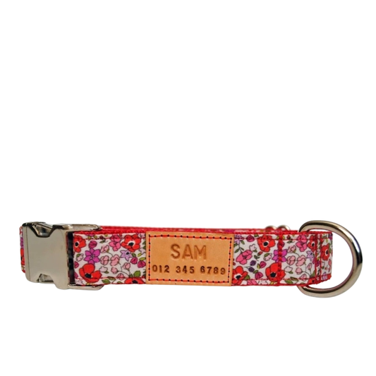Poppies Dog Collar