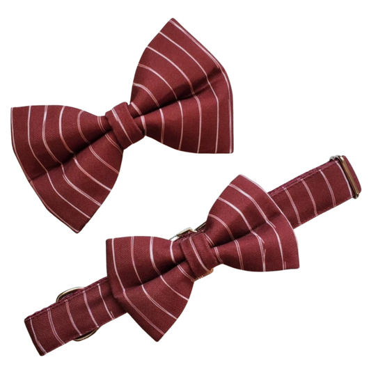 Wine Stripes Over-the-collar Bowtie