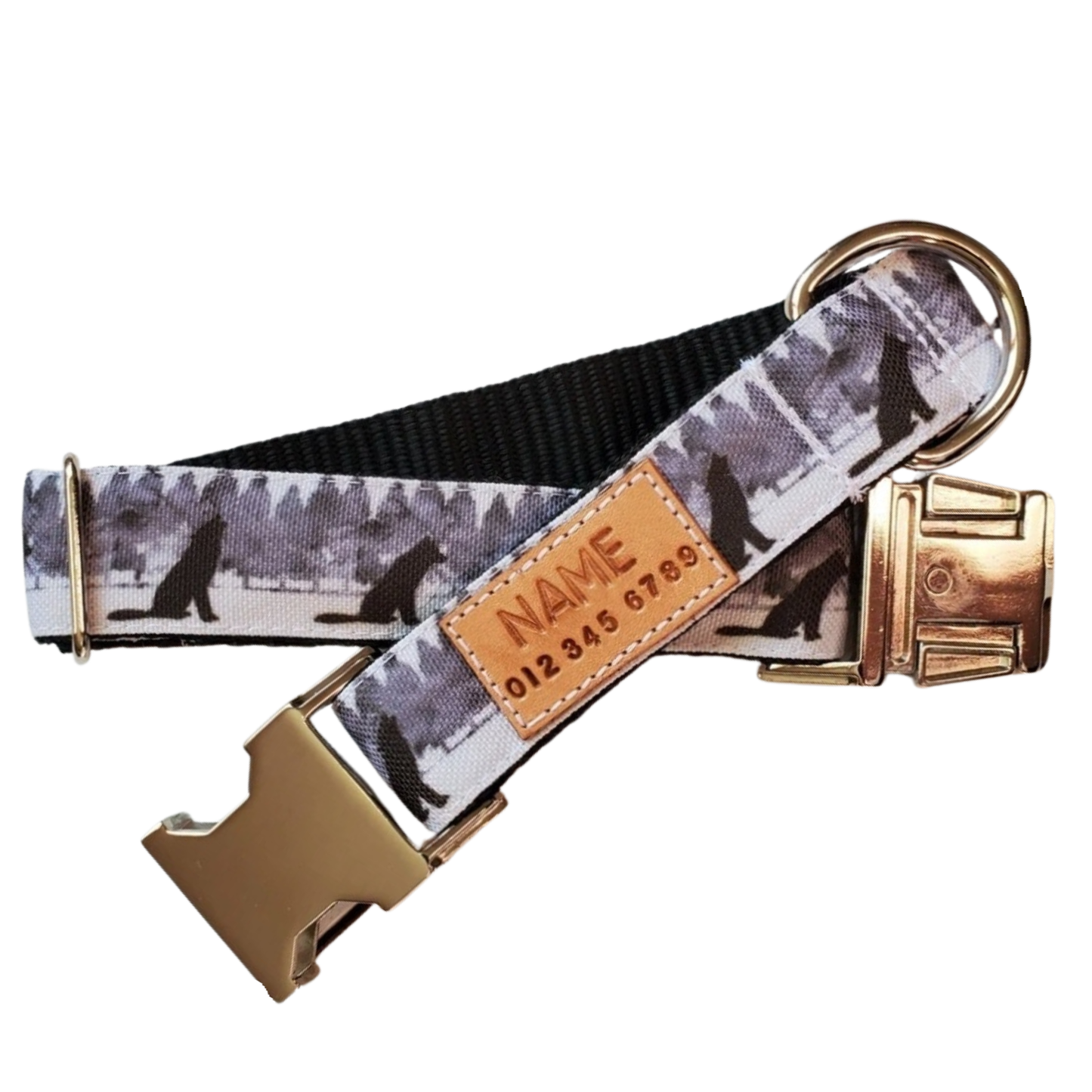Howling Wolves Dog Collar