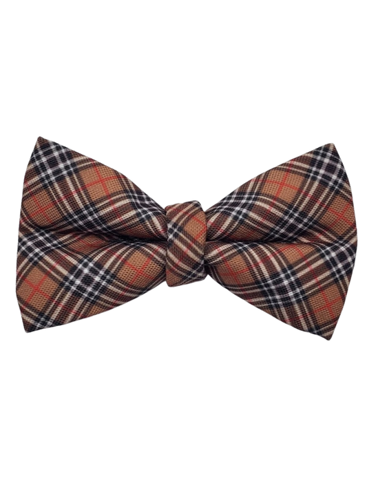 Classic Plaid Over-the-collar Bowtie