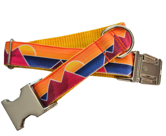 Sunset Mountain Range Dog Collar