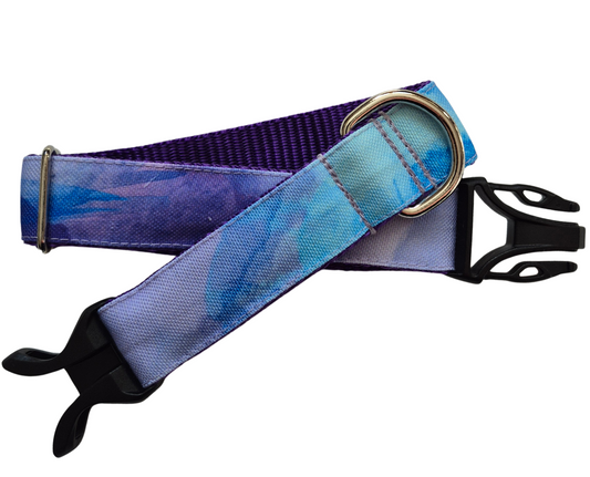 Purple Watercolor Dog Collar
