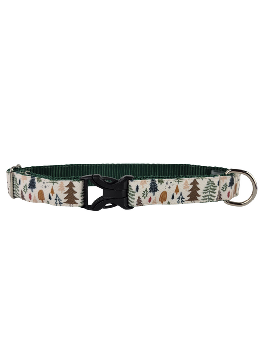 Neutral Winter Forest Dog Collar