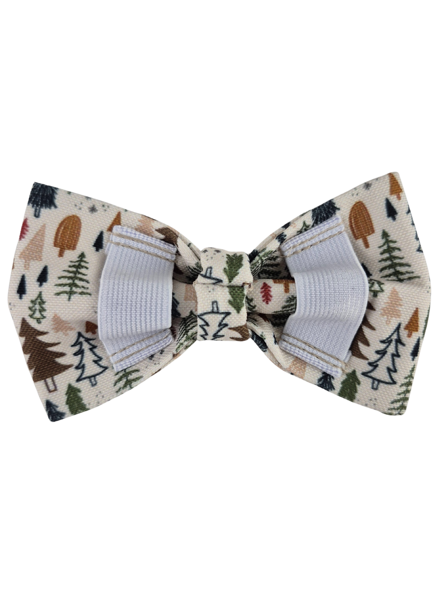 Neutral Forest Over-the-collar Dog Bow