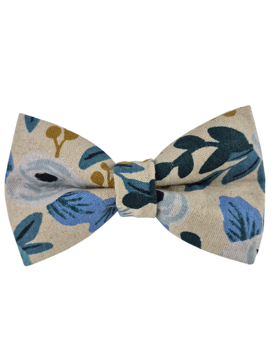 Rifle Paper Co. Blue Floral Over-the-collar Dog Bow