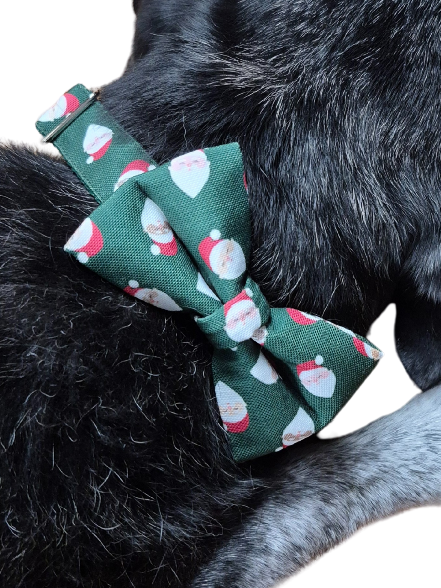 Tossed Santa's Over-the-collar Dog Bow