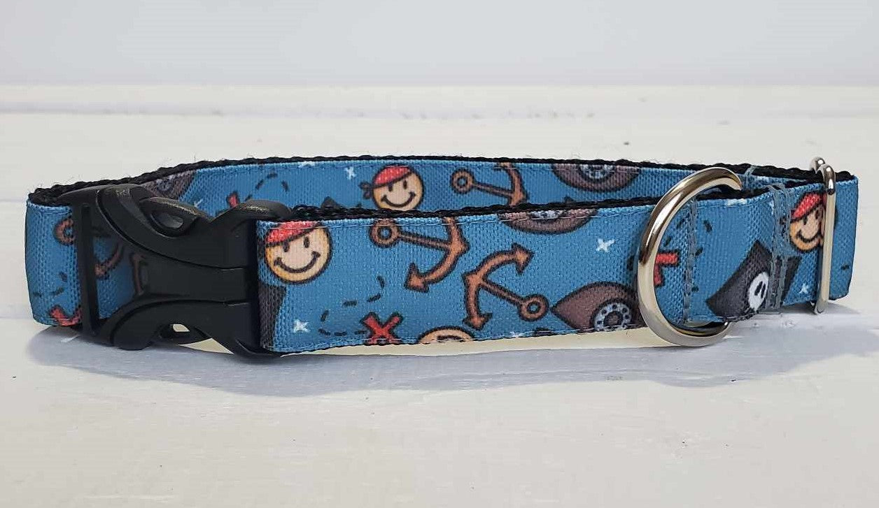 Pirate Smiles Dog Collar - water & stain resistant