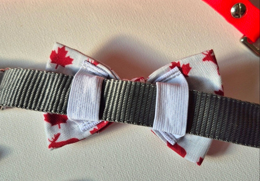 Maples Leaves & Moose Over-the-collar Bow