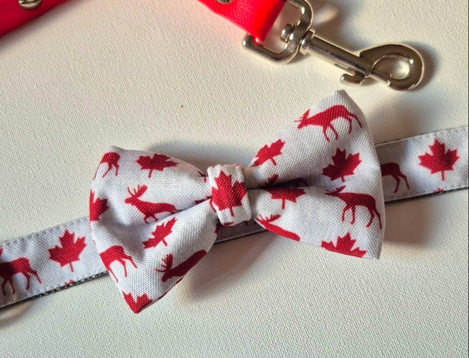 Maples Leaves & Moose Over-the-collar Bow