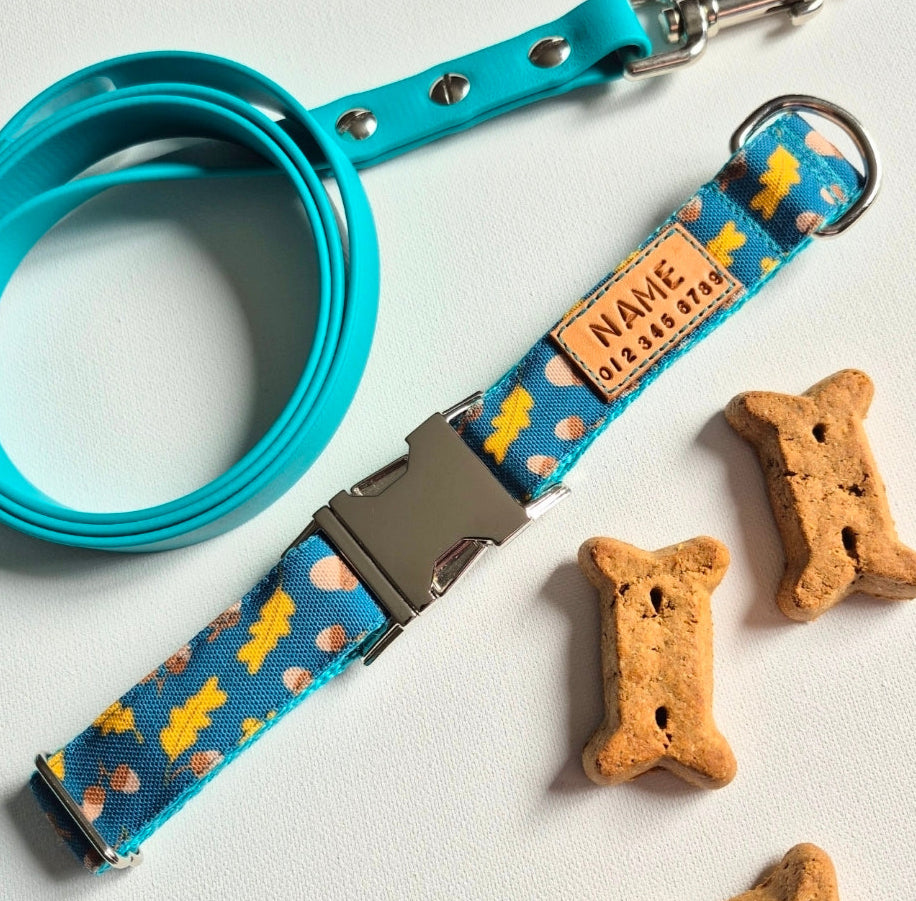 Golden Leaves & Acorns Dog Collar