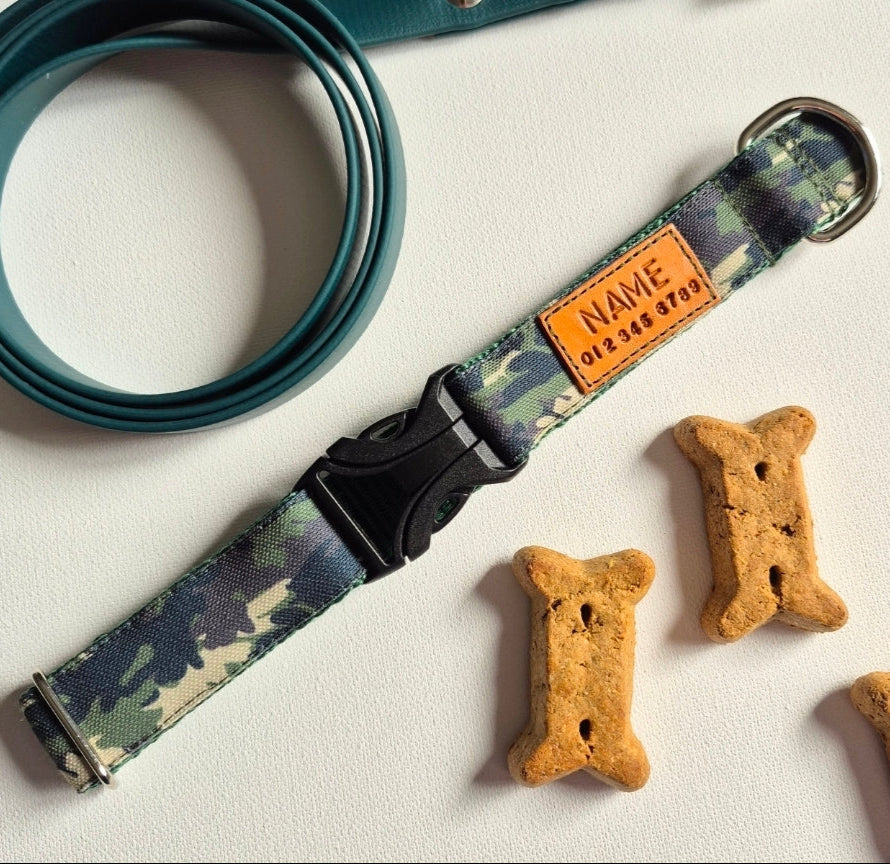Green Camo Dog Collar
