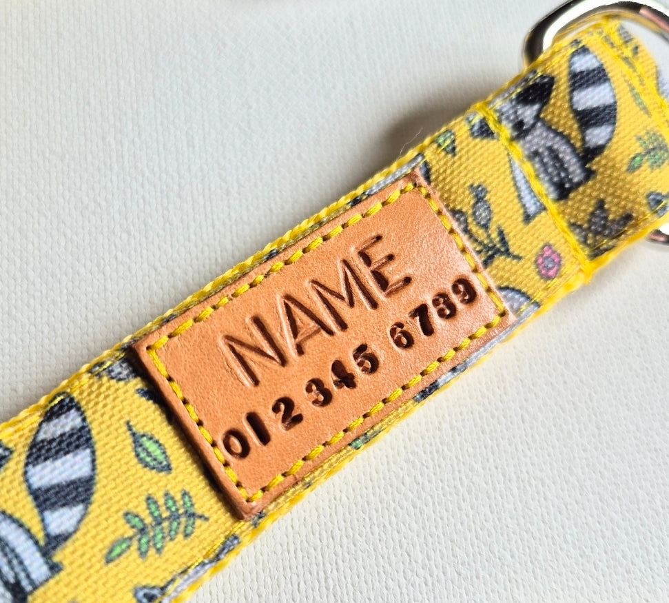 Little Racoons Dog Collar