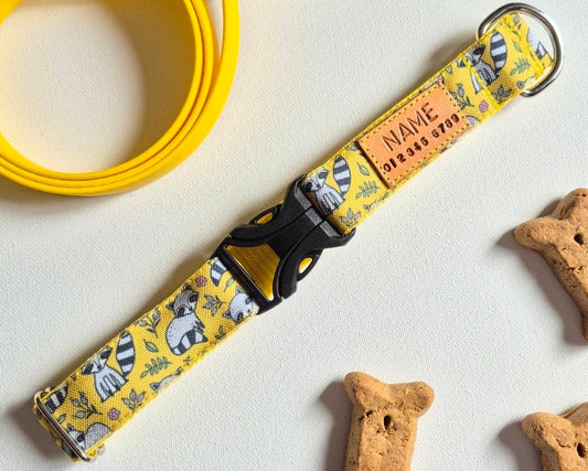 Little Racoons Dog Collar