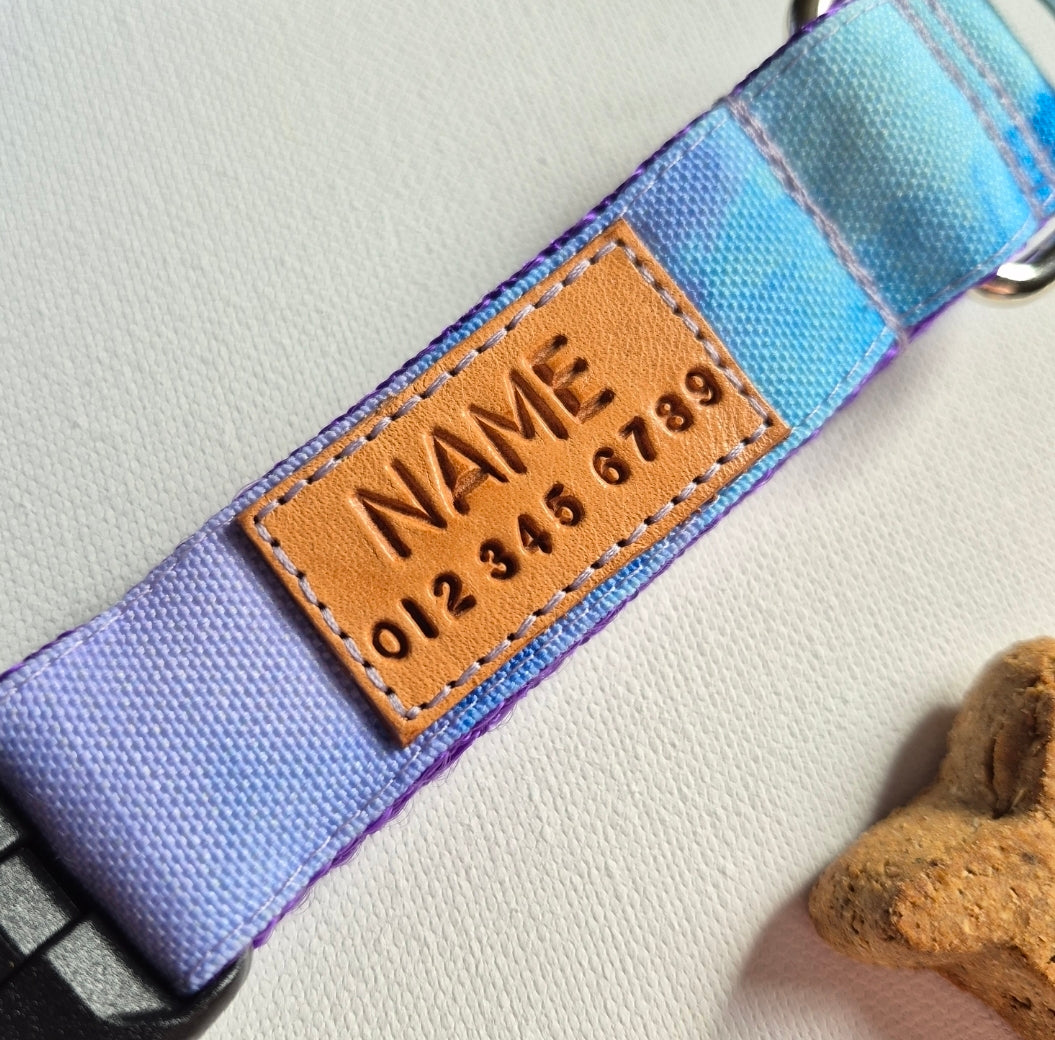 Purple Watercolor Dog Collar