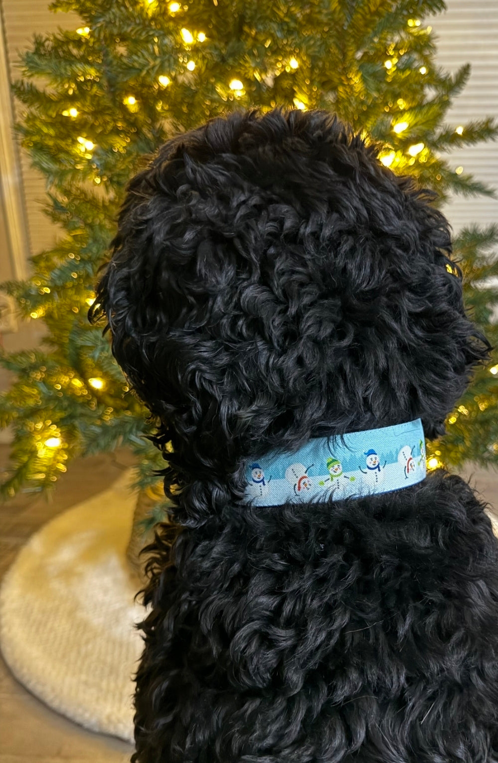 Dancing Snowmen Dog Collar