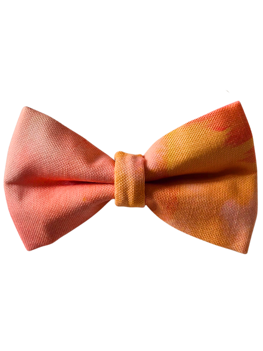 Orange Watercolor Over-the-collar Bow