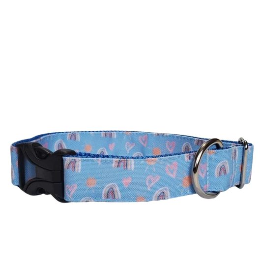 Rainbow, Hearts & Suns Dog Collar