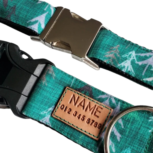 Green Forest Dog Collar