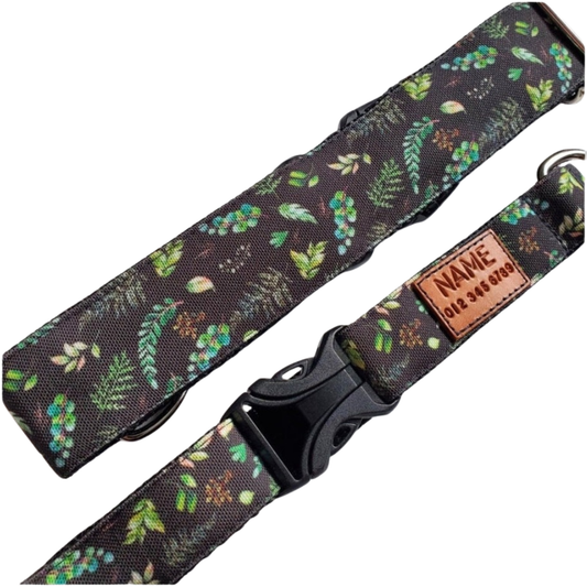 Dark Foliage Dog Collar