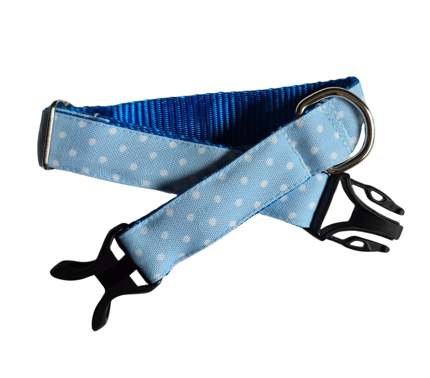 Blue Polka Dot Dog Collar