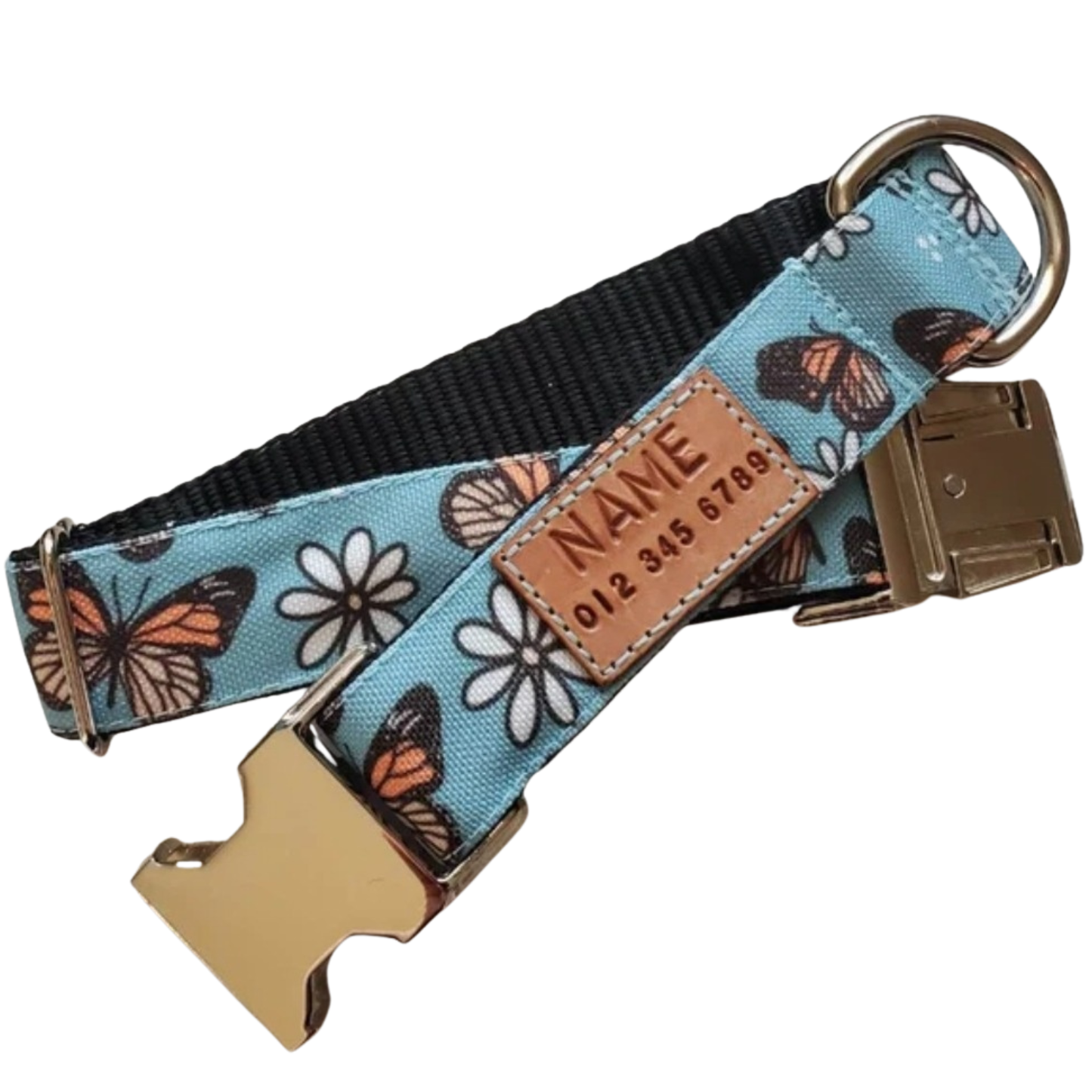 Butterflies & Daisies Dog Collar