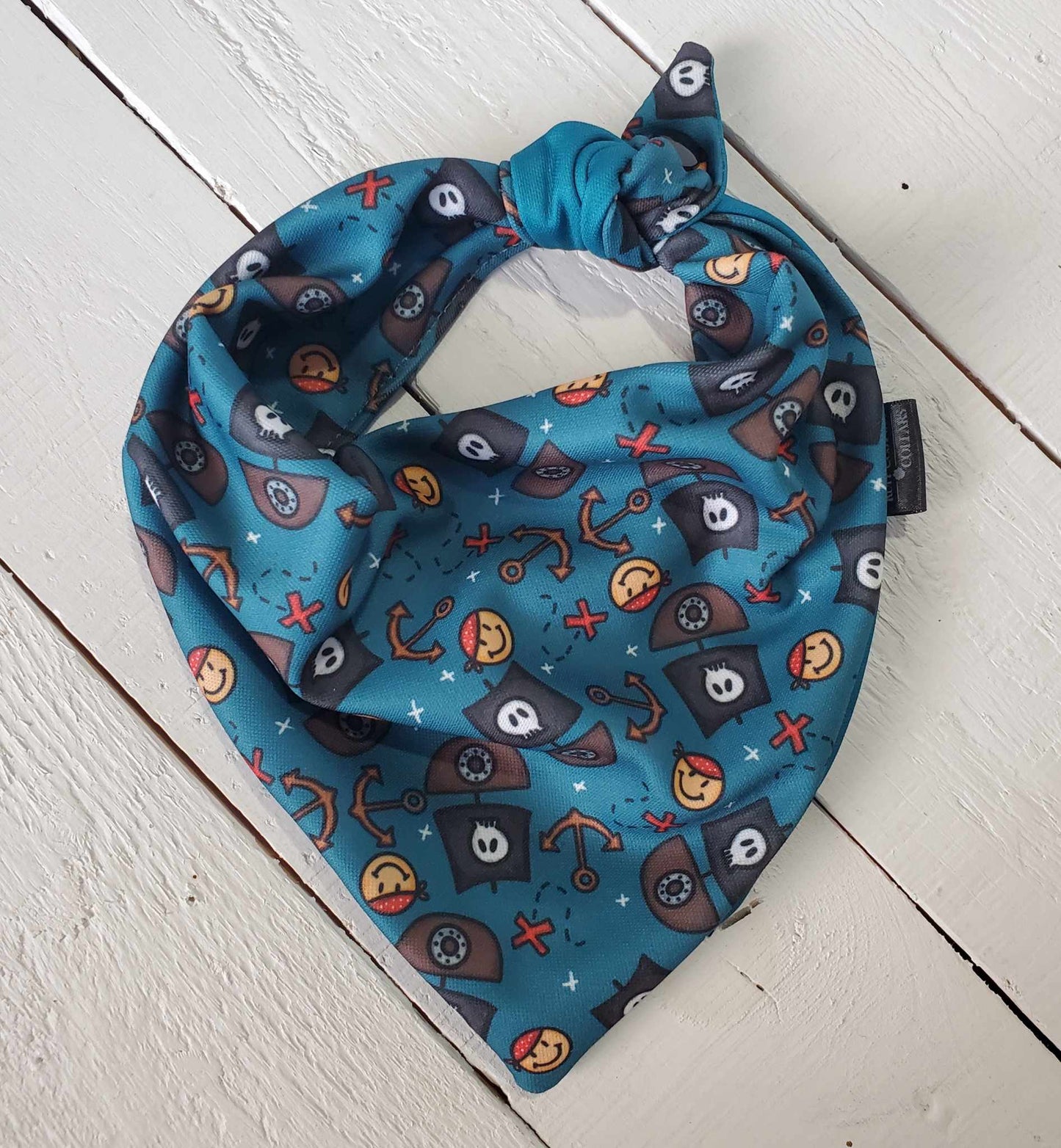 Pirate Smiles Dog Bandana - wrinkle & stain resistant