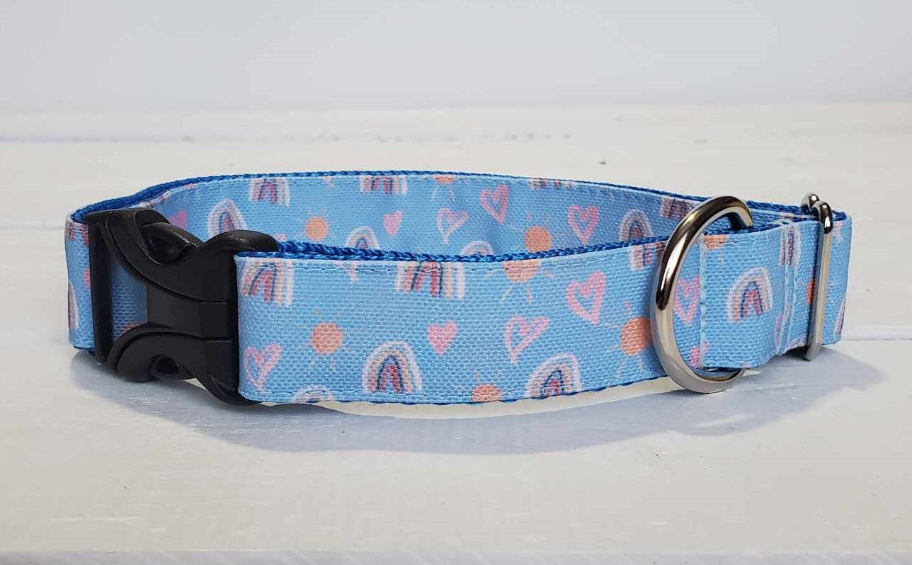 Rainbow, Hearts & Suns Dog Collar