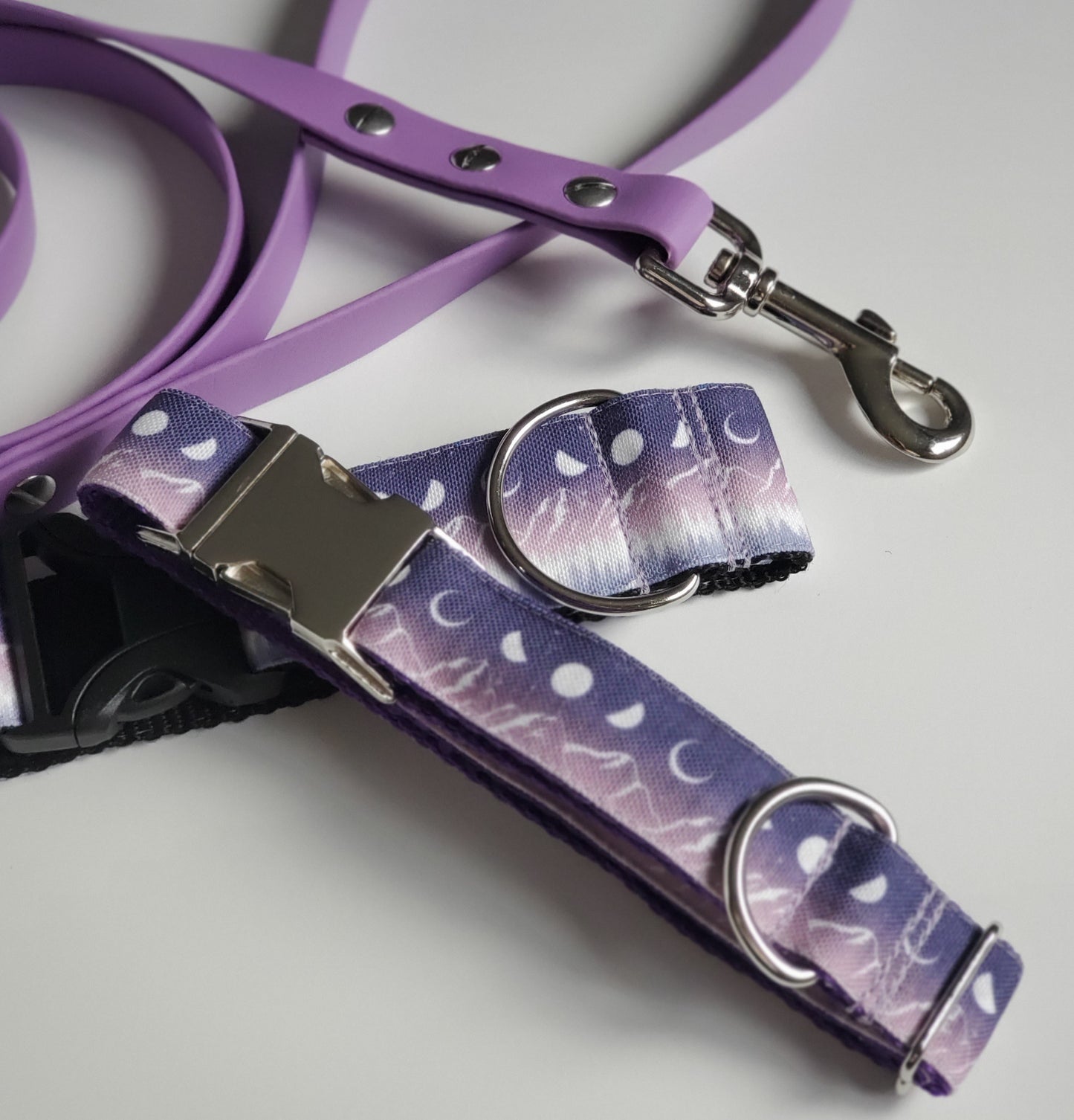 Moon & Mountains dog collar