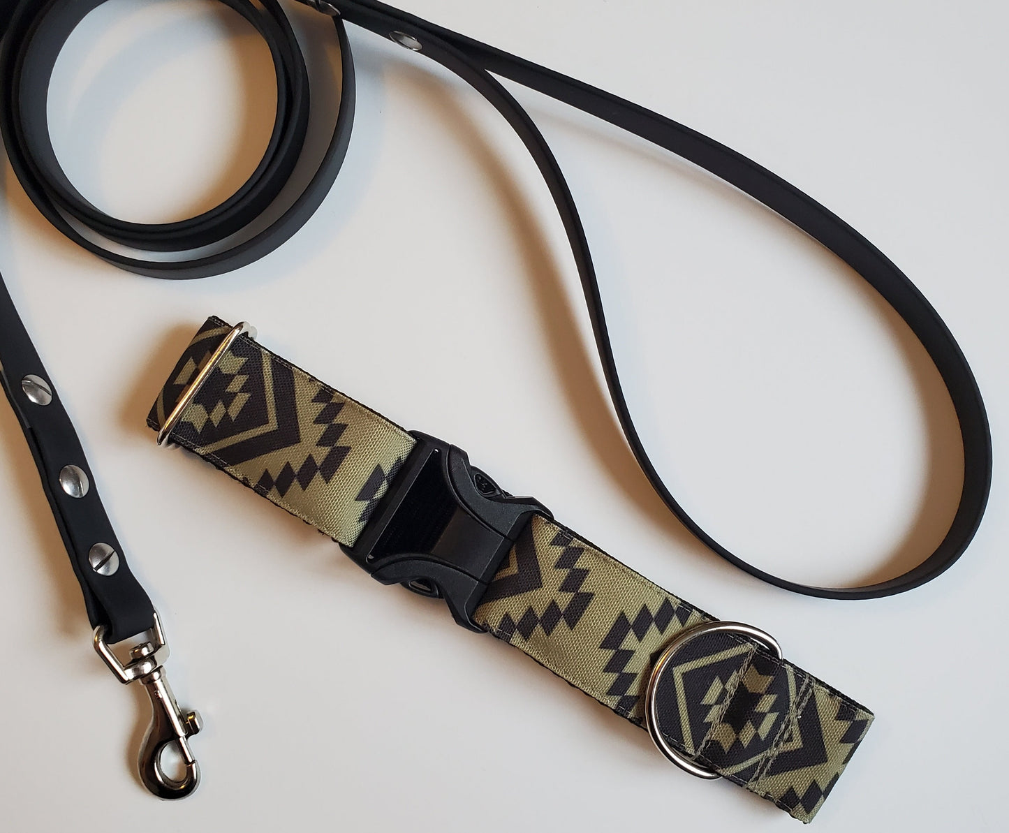 Sage Aztec dog collar