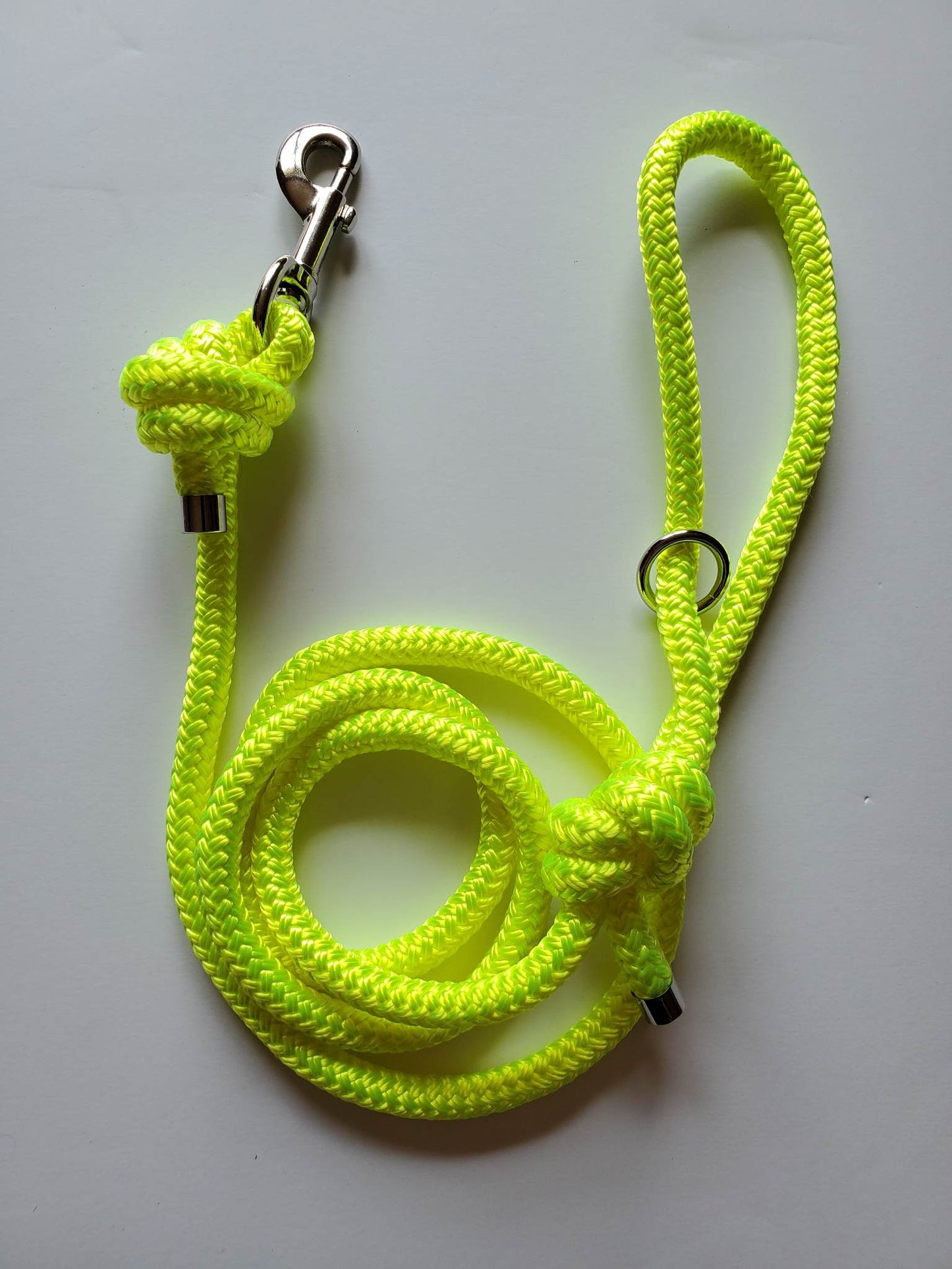 5 foot rope leash - Bright Yellow