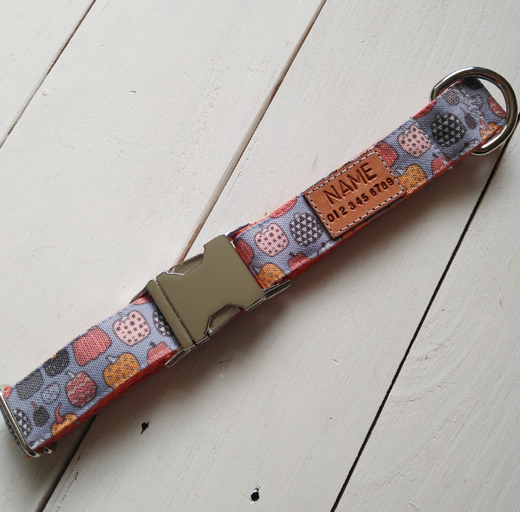 Tiny Pumpkins Dog Collar