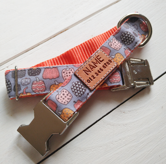 Tiny Pumpkins Dog Collar