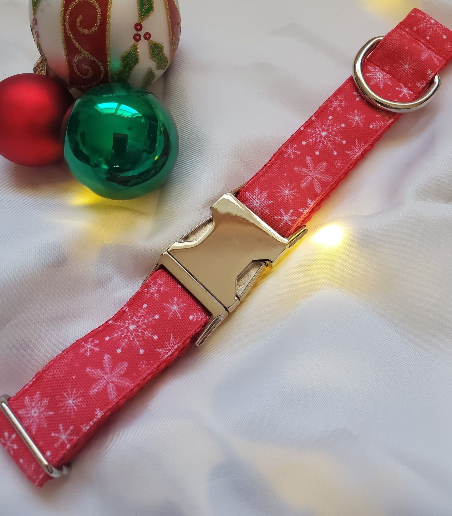 Snowflakes on Red