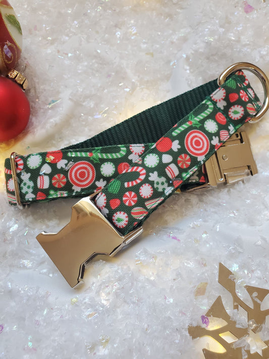 Holiday Candy Dog Collar