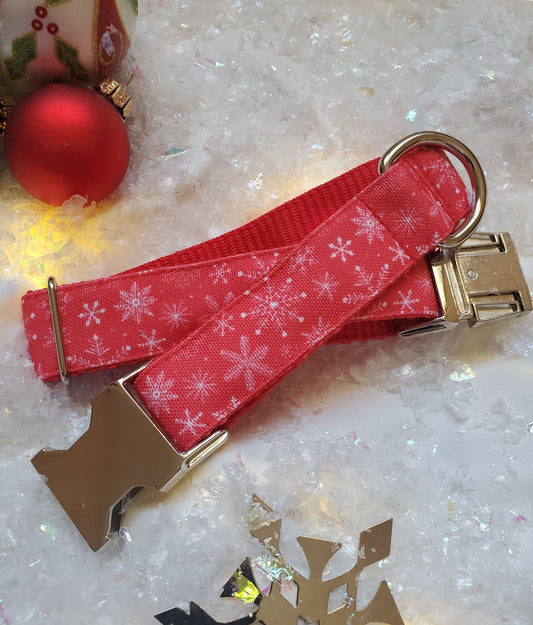 Snowflakes on Red