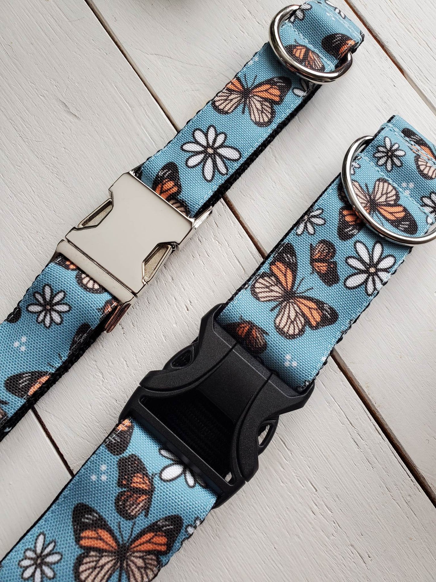 Butterflies & Daisies Dog Collar