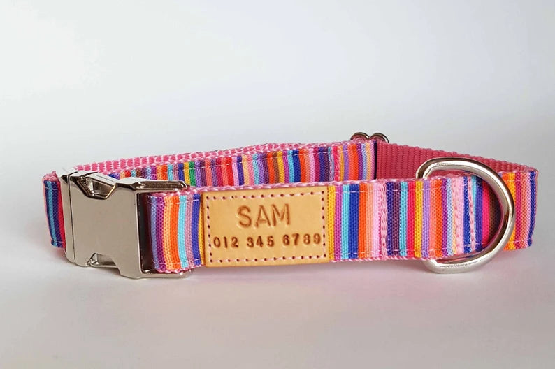 Pink Stripes collar